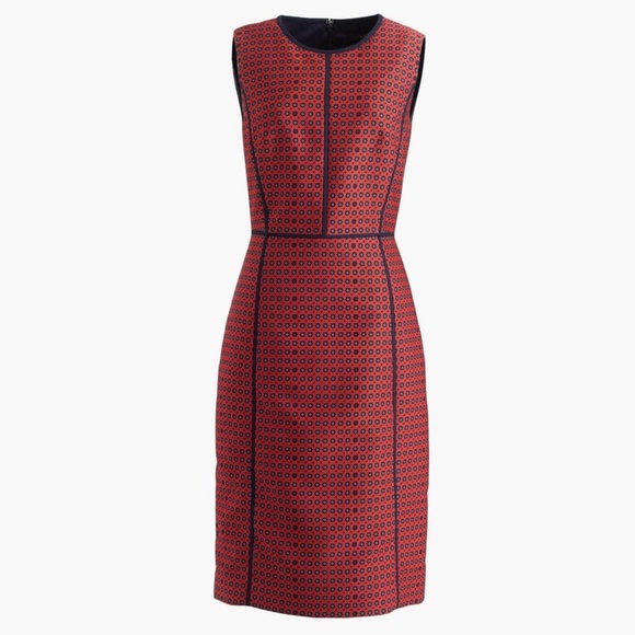 J.Crew Crimson Sheath Dress in Foulard - Picture 4 of 11
